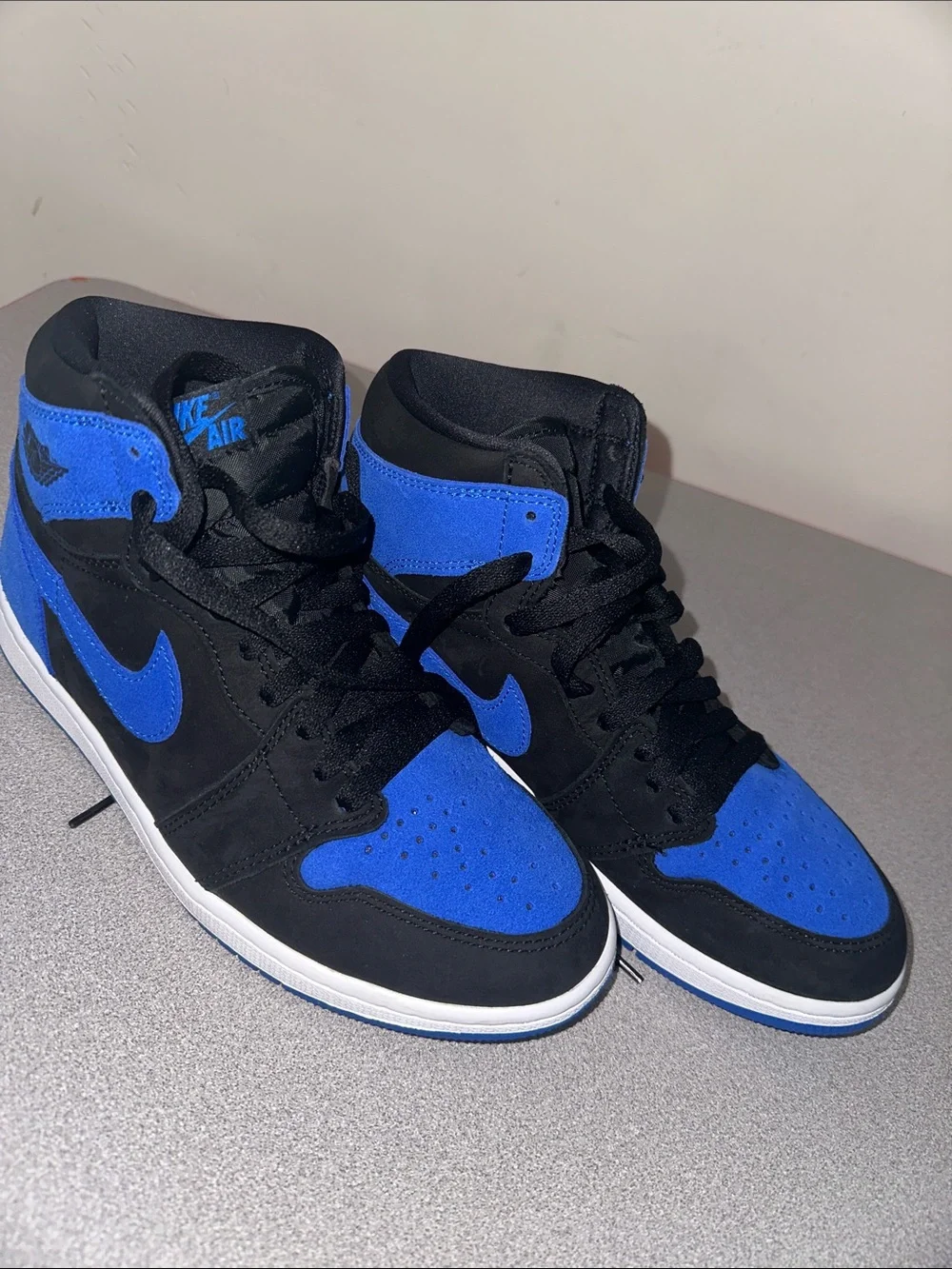 Jordan High-Top Sneakers — Black & Blue